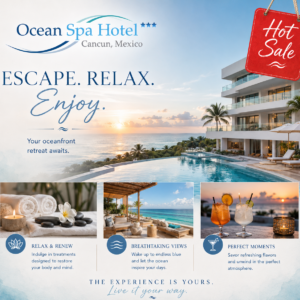 Ocean spa Hotel for a couple and 2 kids